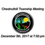 Chestnuthill Township Meeting Dec 5th, 2017 at 7 pm in Brodheadsville