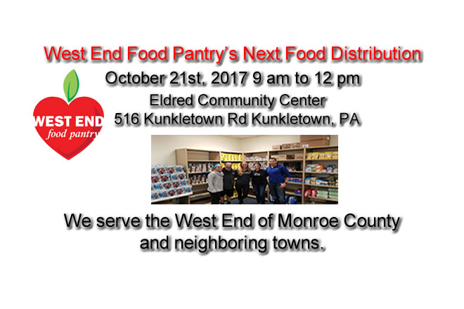 The West End Food Pantry Distribution at the Eldred Township Community Center Oct 21st 2017