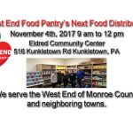 The West End Food Pantry Distribution at the Eldred Township Community Center Nov 4th 2017