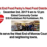 The West End Food Pantry Distribution at the Eldred Township Community Center Dec 2nd 2017