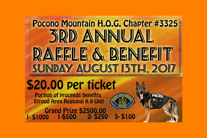 3rd Annual PM HOG Chapter Raffle and Benefit August 13th, 2017 at 9:00 am to 6:00 pm