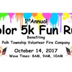 1st Annual PTVFC Color 5k Fun Run October 14th, 2017 8:00 am to 1:00 pm