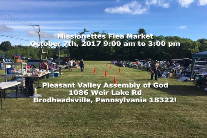 Missionettes Flea Market October 7th, 2017 9:00 am to 3:00 pm
