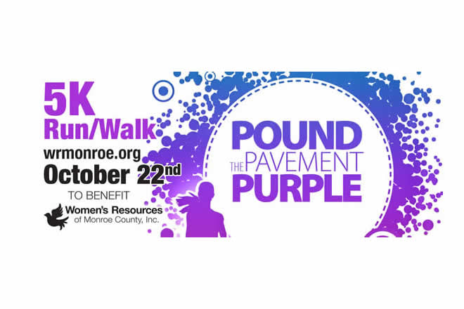 Pound the Pavement Purple 5k October 22nd, 2017 7 am to 12 pm