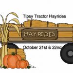 Tipsy Tractor Hayrides October 21st and 22nd, 2017 1 pm to 4 pm