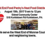 The West End Food Pantry Distribution at the Eldred Township Community Center Aug 19th 2017