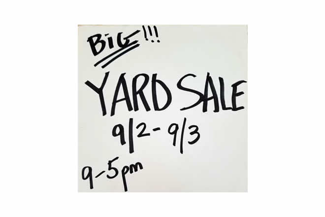 Big Yard Sale 374 Switzgabel Drive  Brodheadsville PA 18322 September 2nd & 3rd 9 am to 5 pm