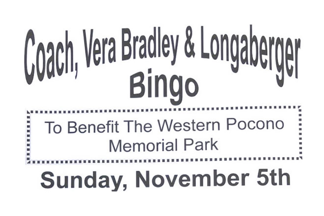 Coach, Vera Bradley & Longaberger Bingo November 5th, 2017