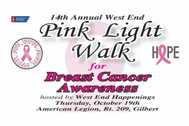 West End Pink Light Walk for Breast Cancer Awareness October 19th, 2017 5:30 pm
