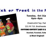 Trick or Treat and Trunk or Treat at the Chestnuthill Township Park October 31st, 2017