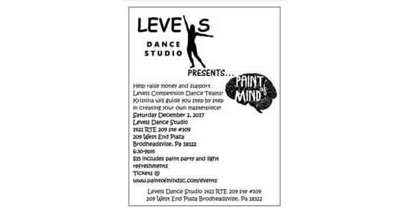 Levels Dance Studio Fundraiser December 2nd, 2017 6:30 pm to 9:00 pm