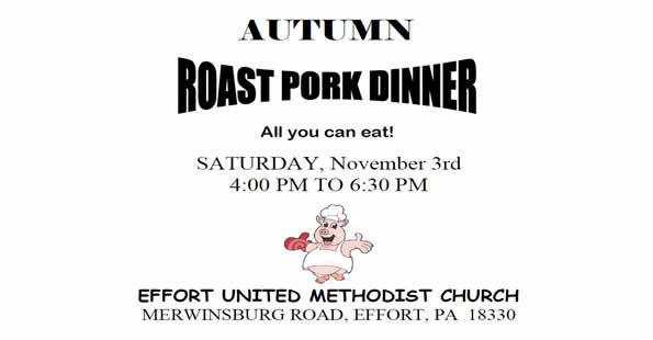"All-You-Can-Eat" Pork & Sauerkraut Dinner November 3rd, 2017 4 pm to 6:30 pm