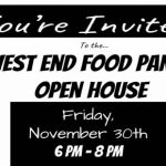 West End Food Pantry Open House November 30th 6:00 pm to 8:00 pm